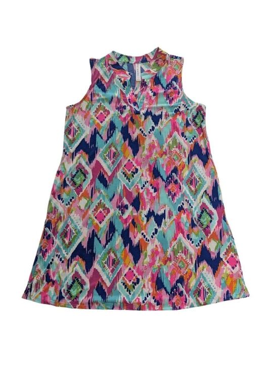 Good Scarlett Dresses & Skirts - Good Scarlett “Lizzy” Chevron Waves Tank Dress — Vacation Beachwear *Size Small